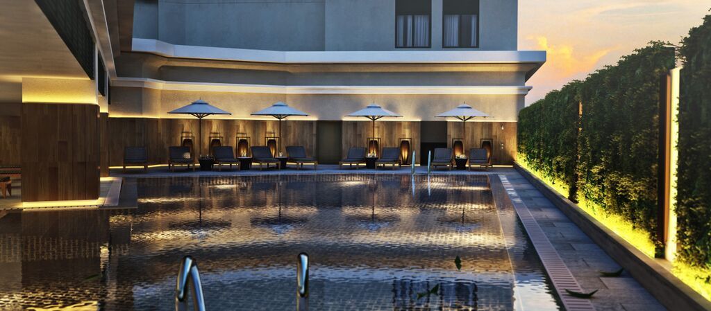 Hotel The Ritz-Carlton, Kuala Lumpur Zewnętrze zdjęcie The swimming pool at the hotel